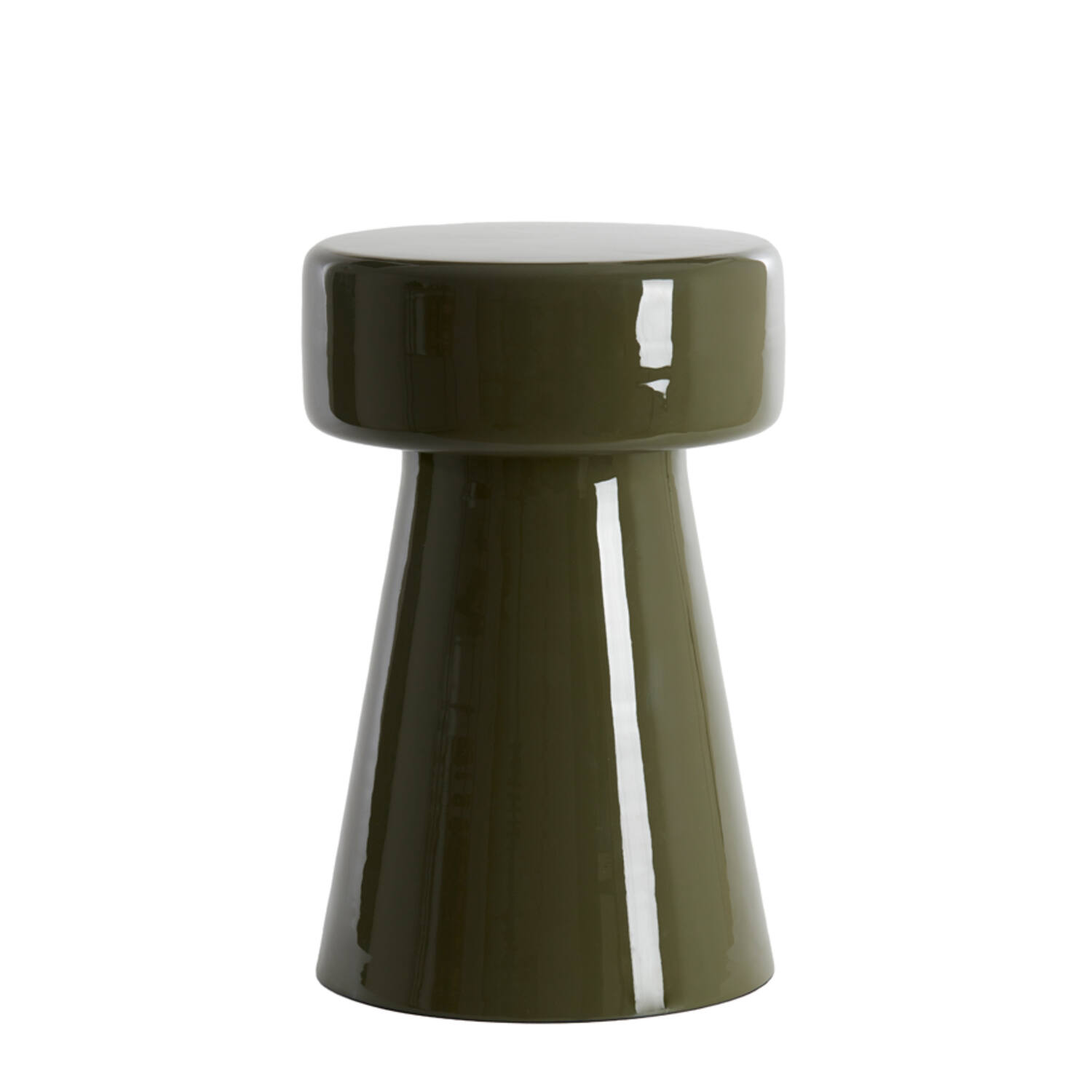 light & living Bijzettafel Ø29x47 cm DAKWA glanzend donker olijf groen