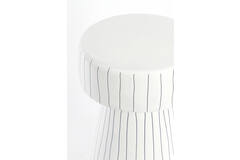 Light & Living Bijzettafel Ø29x47 Cm DAKWA Glanzend Wit+zwart