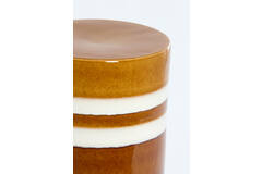 Light & Living Bijzettafel Ø33x44 Cm MOOCA Keramiek Cognac-wit