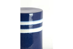 Light & Living Bijzettafel Ø33x44 Cm MOOCA Keramiek Donker Blauw-wit