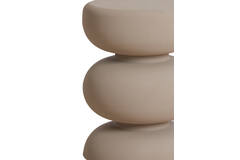 Light & Living Bijzettafel Ø35x46 Cm KOBODO Mat Crème