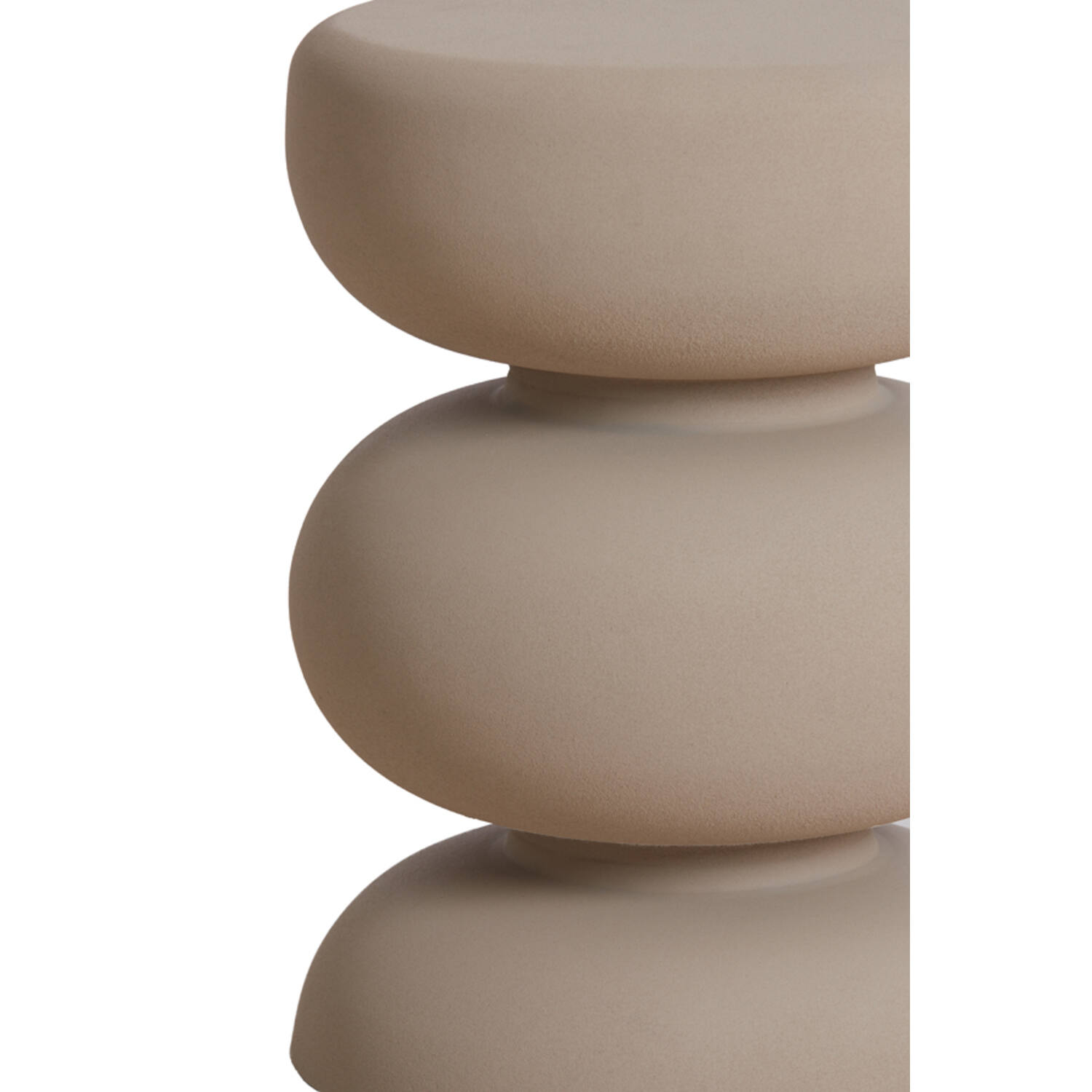 Light & Living Bijzettafel Ø35x46 Cm KOBODO Mat Crème