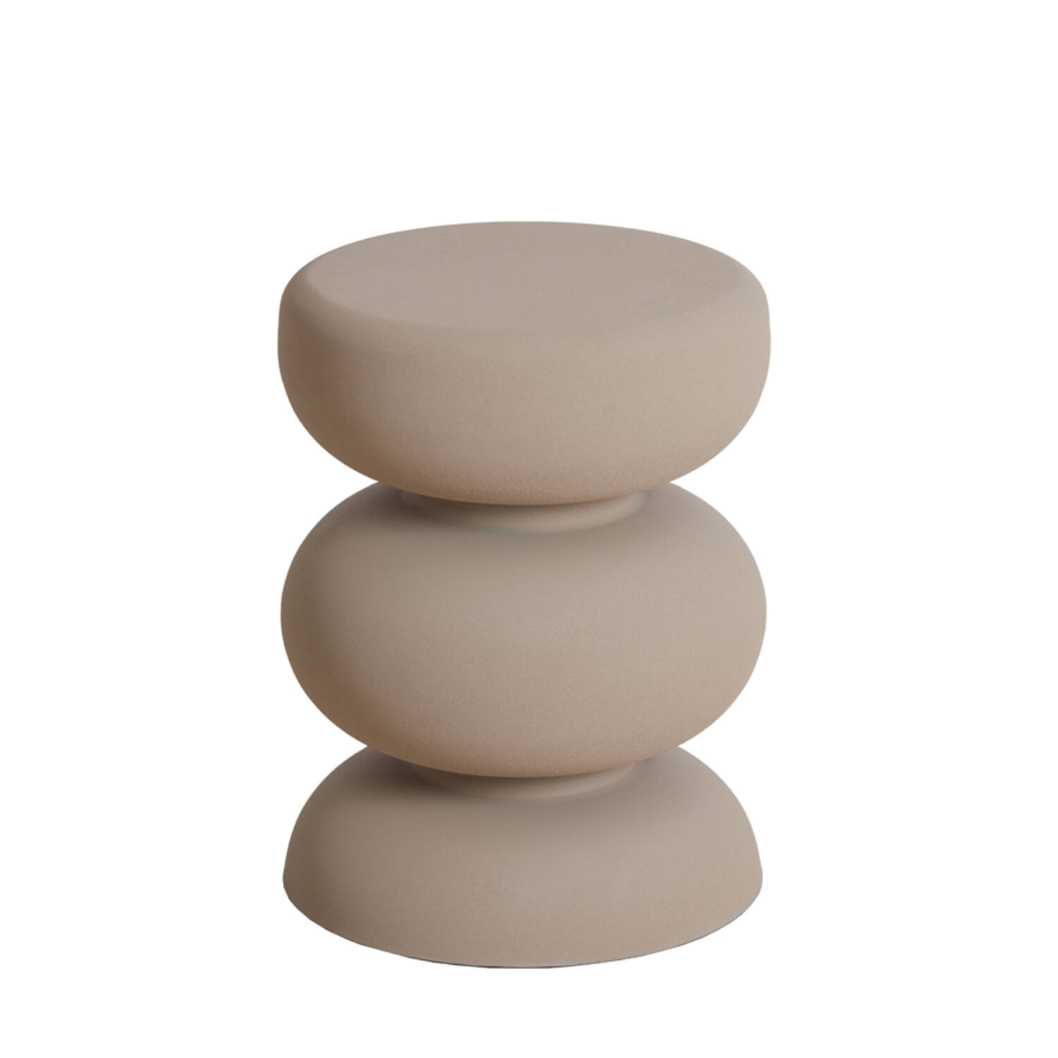 light & living Bijzettafel Ø35x46 cm KOBODO mat crème