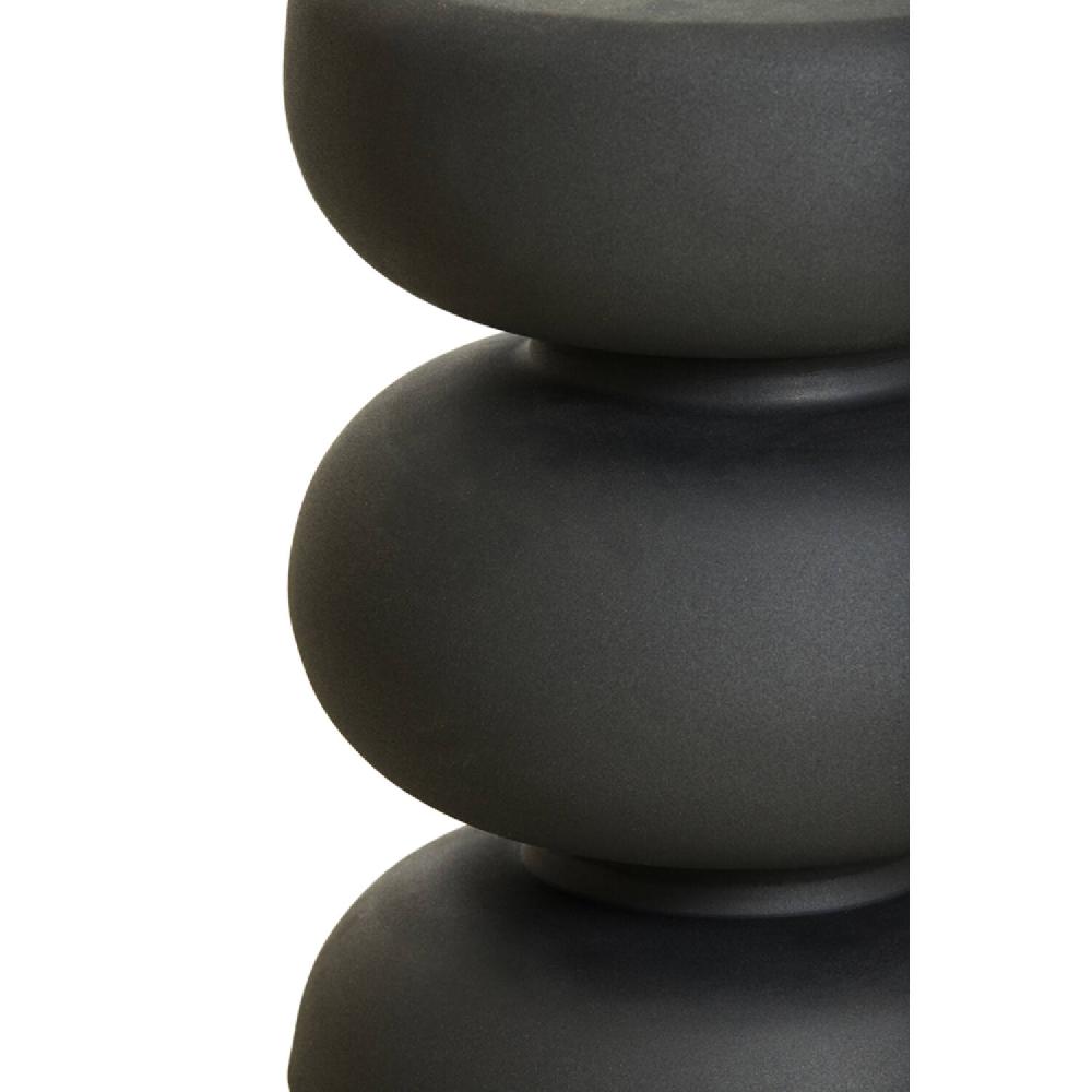 Light & Living Bijzettafel Ø35x46 Cm KOBODO Mat Zwart