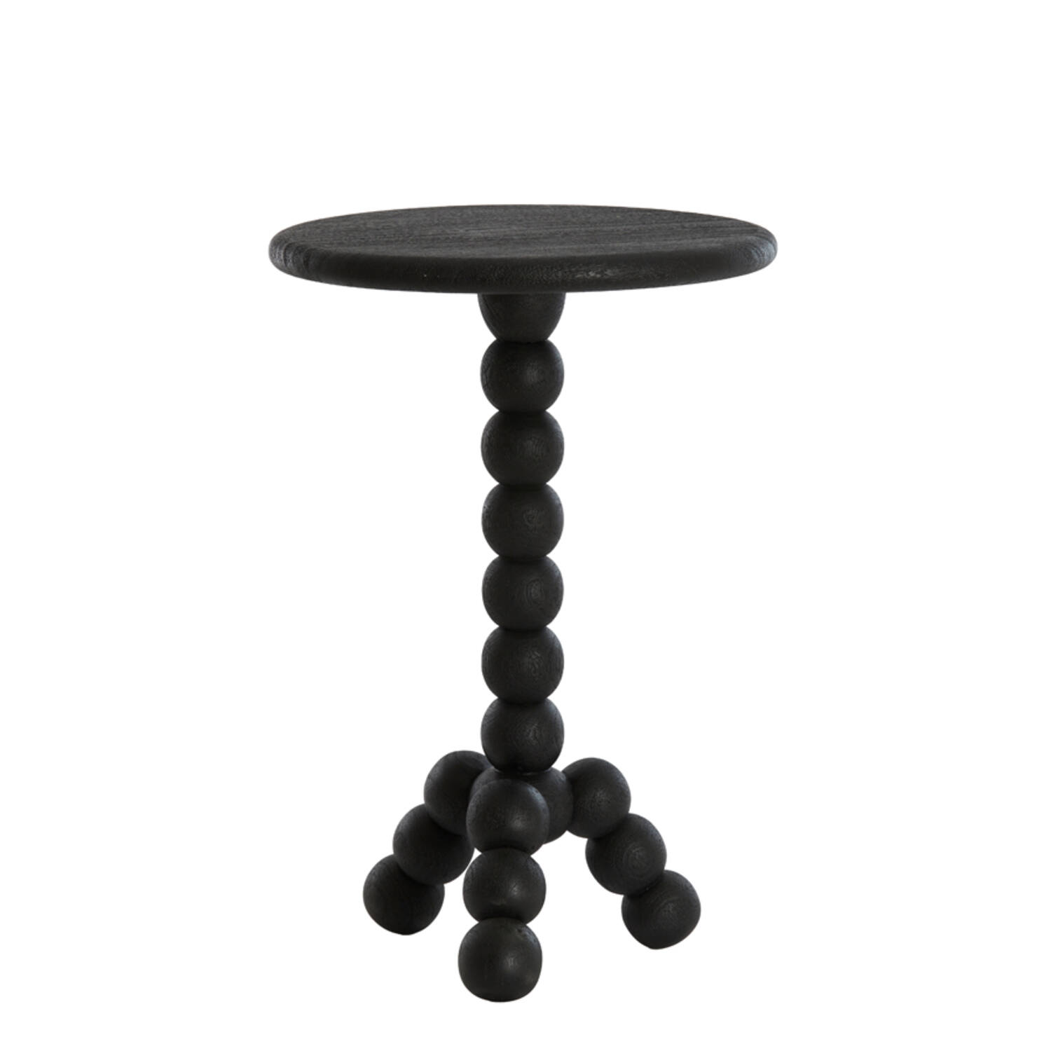 light & living Bijzettafel Ø35x54 cm VEGLIO hout mat zwart