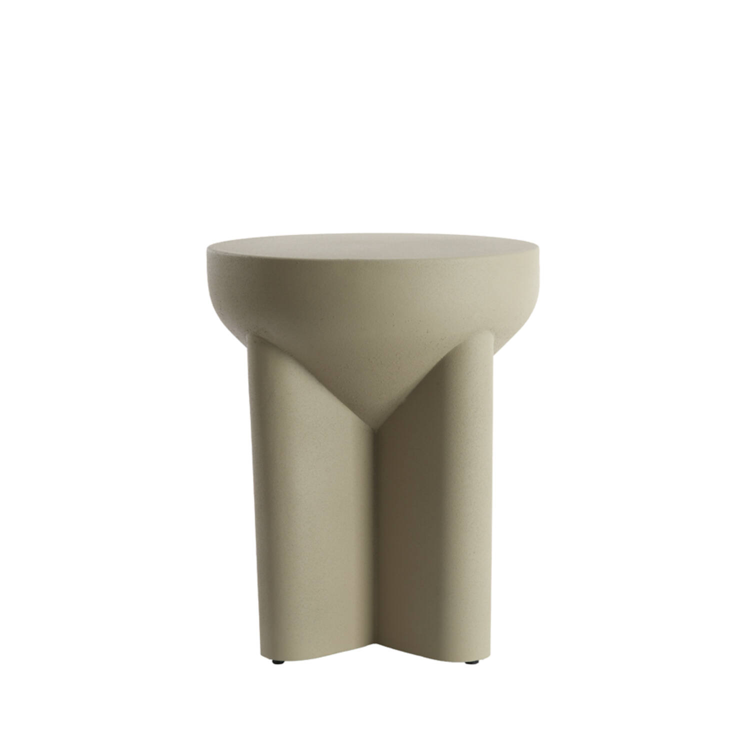 light & living Bijzettafel Ø36x42 cm MIKADO mat licht grijs