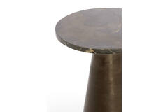 Light & Living Bijzettafel Ø36x51 Cm YNEZ Donker Bruin Marmer+donkr Bruin