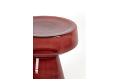 Light & Living Bijzettafel Ø37x44 Cm DAKWA Glas Bordeaux