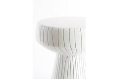 light & living Bijzettafel Ø38x42 cm DAKWA glanzend wit+zwart