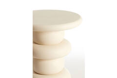 Light & Living Bijzettafel Ø40x45 Cm AZALAS Hout Crème