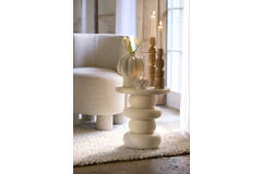 light & living Bijzettafel Ø40x45 cm AZALAS hout crème