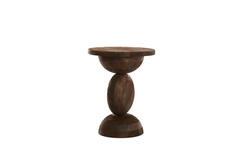 Light & Living Bijzettafel Ø40x50 Cm MIRTO Hout Mat Donker Bruin
