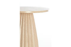 Light & Living Bijzettafel Ø40x51 Cm VEGLIA Mat Zand+licht Bruin Gespikkeld