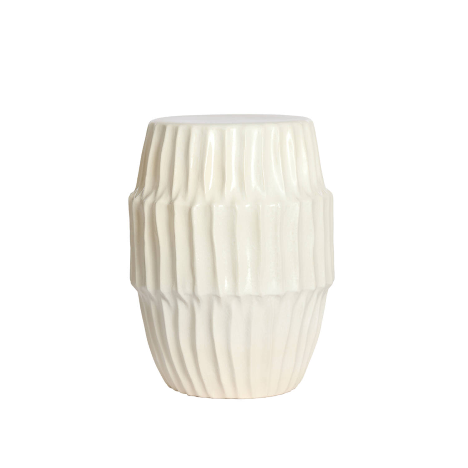 light & living Bijzettafel Ø40x52 cm ISILI keramiek mat wit