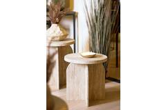 Light & Living Bijzettafel Ø41x48 Cm OTINIA Travertin Zand