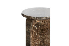 Light & Living Bijzettafel Ø41x56 Cm OTINIA Marmer Donker Bruin