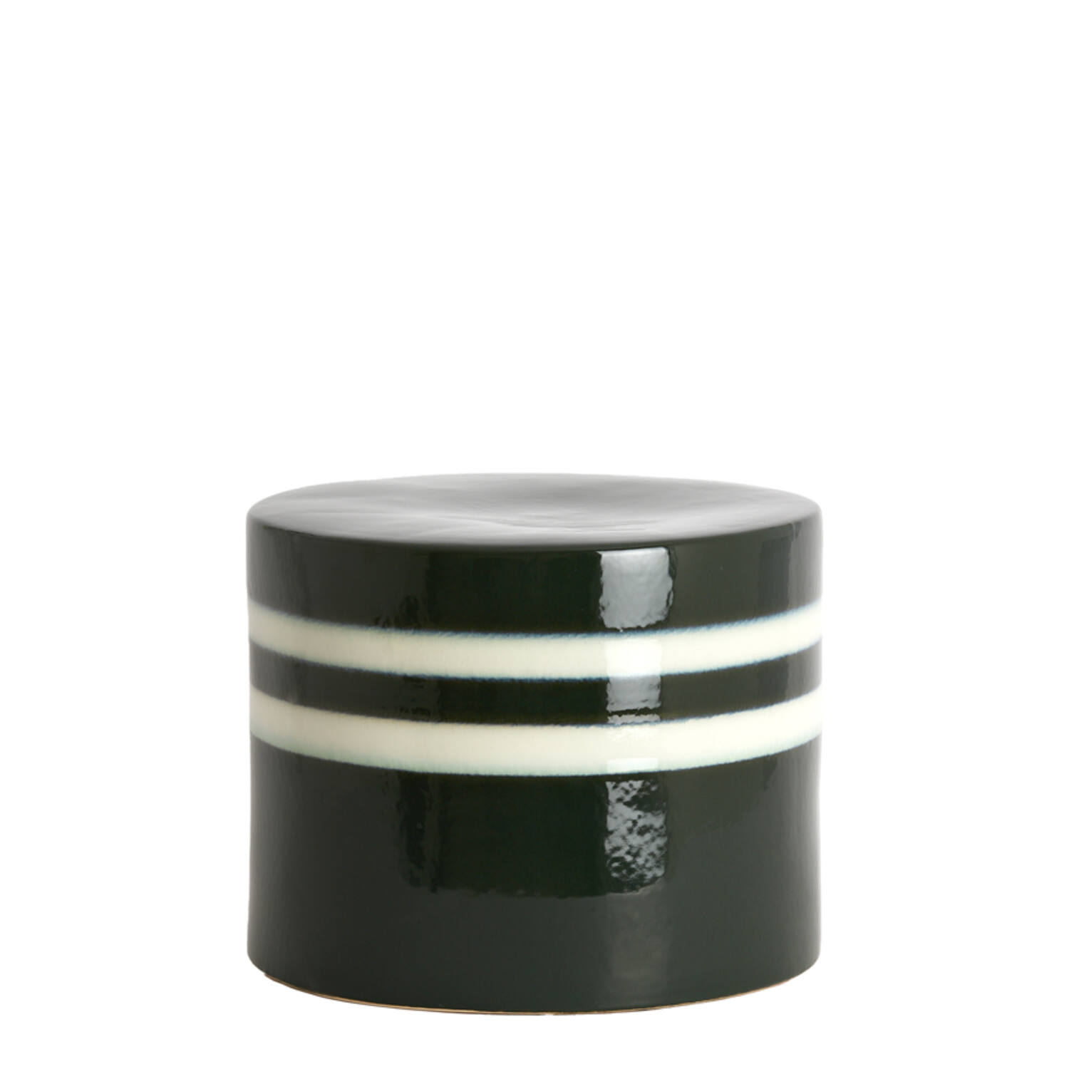 light & living Bijzettafel Ø42x34 cm MOOCA keramiek donker groen-wit