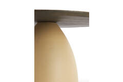 Light & Living Bijzettafel Ø45x50 Cm OCANA Hout Olie Bruin+mat Beige