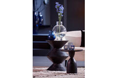 Light & Living Bijzettafel Ø45x60 Cm LARUS Mango Hout Mat Zwart