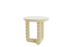 light & living Bijzettafel Ø46x46 cm VALLEJO glans zand