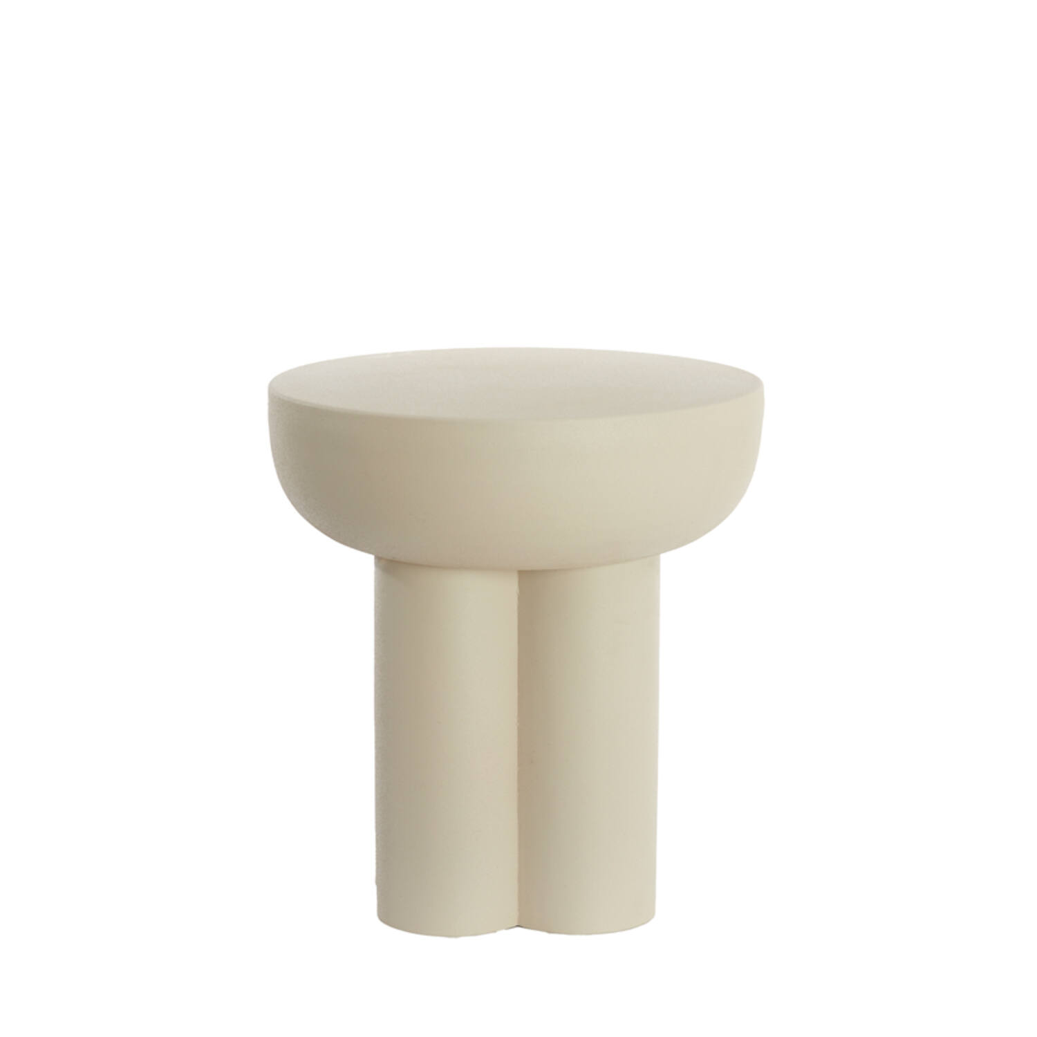 light & living Bijzettafel Ø46x50 cm MIKOLA mat crème