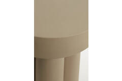 Light & Living Bijzettafel Ø46x50 Cm MIKOLA Mat Licht Grijs