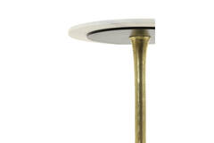 Light & Living Bijzettafel Ø48x53 Cm RICKERD Wit Marmer+antiek Brons