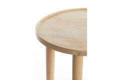 Light & Living Bijzettafel Ø49x49 Cm QIANO Mango Hout Naturel