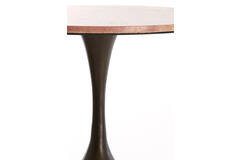 Light & Living Bijzettafel Ø59x44 Cm DOLIN Rood Travertin+donker Bruin