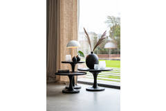 Light & Living Bijzettafel Ø60x36 Cm BICABA Hout Zwart