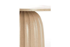 Light & Living Bijzettafel Ø60x38 Cm VEGLIA Mat Zand+licht Bruin Gespikkeld