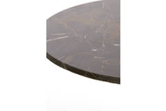 Light & Living Bijzettafel Ø61x41 Cm PAZO Donker Bruin Marmer+donker Bruin