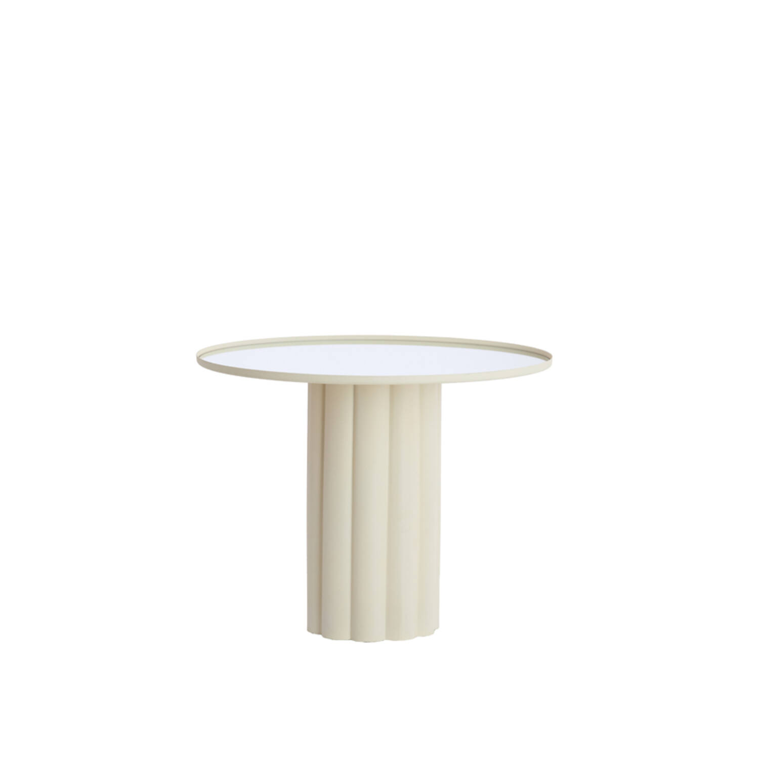 light & living Bijzettafel Ø70 5x54 cm ROSARIO spiegel helder+crème