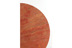 light & living Bijzettafel Ø75x38 cm DOLIN rood travertin+donker bruin