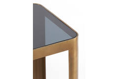 Light & Living Bijzettafel S/2 30x30x40+45x45x50 Cm OXE Ant. Br+smoke Gl