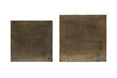 Light & Living Bijzettafel S/2 40x40x45+44 5x44 5x50 5 Cm BANOS Ant. Brons