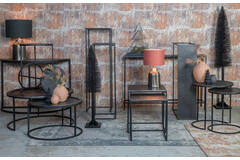 Light & Living Bijzettafel S/2 40x40x45+44 5x44 5x50 5 Cm BANOS Rw Lood Ant