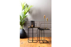 Light & Living Bijzettafel S/2 40x40x51+46x31x57 Cm LAJA Antiek Koper+brons