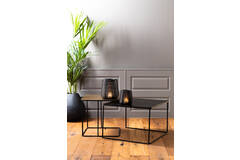 Light & Living Bijzettafel S/2 46x46x45+62x62x41 Cm LEBU Antiek Koper+brons