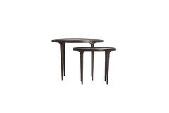 Light & Living Bijzettafel S/2 55x25 5x44+70x33x53 Cm ARICA Donker Bruin