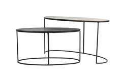 Light & Living Bijzettafel S/2 71x33x36+89x42x46 Cm PAXSON Ant Brns+dk Brns