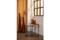 Light & Living Bijzettafel S/2 Max 53x26x53 Cm BOCOV Antiek Lood-zwart