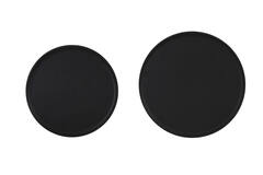 Light & Living Bijzettafel S/2 Ø37x41+Ø43x45 5 Cm TOBIAS Zwart