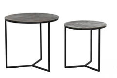 Light & Living Bijzettafel S/2 Ø38x40+Ø48 5x46 Cm SOCOS Antiek Olie Brons