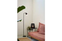 Light & Living Bijzettafel S/2 Ø40x45+Ø50x52 Cm DUARTE Glas Zwart-mat Zwart