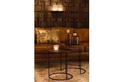 Light & Living Bijzettafel S/2 Ø41x46+Ø49x52 Cm TALCA Ant Koper+brns Edge