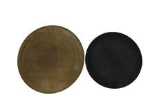 Light & Living Bijzettafel S/2 Ø41x46+Ø49x52 Cm TALCA Ant Koper+brns Edge