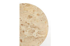 Light & Living Bijzettafel S/2 Ø41x49+Ø48x53 Cm ZECA Taupe Marmer+antiek Br