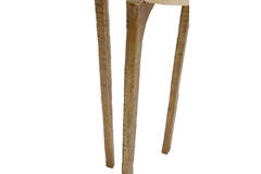 Light & Living Bijzettafel S/2 Ø41x54+Ø45x64 Cm KANAE Travert Zand+ant Brns