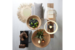 Light & Living Bijzettafel S/2 Ø46x38 5+Ø56x48 Cm COLON Naturel